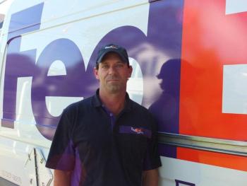 Bob Cochran is a two-time winner of the Maine state truck driving championships. He is preparing for the national championship in August. RYAN LEIGHTON/ Boothbay Register