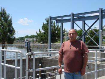 Wiscasset Wastewater Treatment Plant Superintendent Bill Rines at the facility on the Sheepscot River June 20. SUSAN JOHNS/Wiscasset Newspaper