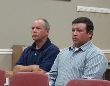 Harbor Master Nick Upham, right, and the new deputy harbor master, Mark Warren. KATRINA CLARK/Boothbay Register