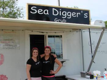 The popularity of their new business has caught best friends Sydney Morin, left, and Mary-Ellen True by surprise. SUSAN JOHNS/Wiscasset Newspaper