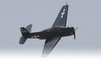 This TBM Avenger, similar to the torpedo bomber former Pres. George H.W. Bush flew in World War II, is slated to be part of Tuesday's airshow. Courtesy Texas Flying Legends Museum. This TBM Avenger, similar to the torpedo bomber former Pres. George H.W. Bush flew in World War II, is slated to be part of Tuesday's airshow. Courtesy Texas Flying Legends Museum.