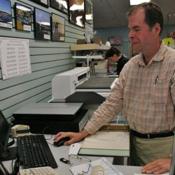 Conall O’Brien works on a printing a scanned image. KEVIN BURNHAM/Boothbay Register Conall O’Brien works on a printing a scanned image. KEVIN BURNHAM/Boothbay Register