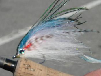 Faulkingham’s clients have the use of equipment like this colorful fishing fly. SUSAN JOHNS/Wiscasset Newspaper Faulkingham’s clients have the use of equipment like this colorful fishing fly. SUSAN JOHNS/Wiscasset Newspaper