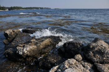 Hendricks Head Beach is a popular spot among tourists and locals alike. The beach, which is technically on private property has been used as a public space for a long time. With the adjoining property for sale, the beach's future is up in the air. BEN BULKELEY/Boothbay Register