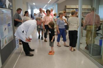 Bigelow Executive Director Graham Shimmield with a visitor during one of the 2012 summer tours of the new facility. The August 2 Open House is the first all-day public event since the official opening of the campus last December. Courtesy of Tatiana Brailovskaya