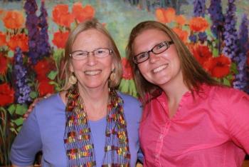 Pam Baldwin and daughter Maddie Rideout. BEN BULKELEY/Boothbay Register