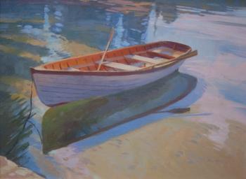 “In the Cove,” by Lee Boynton, now on display at the Southport Memorial Library through August.