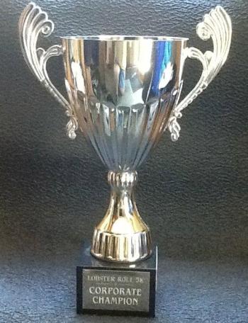 This trophy will be awarded to the winning team in the Lobster Roll 5k on July 27. Courtesy of Mame Anthony