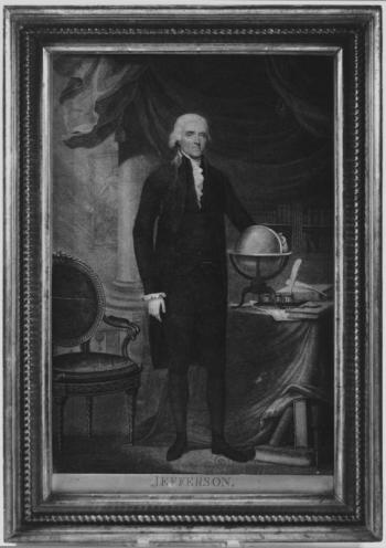 Thomas Jefferson engraving. Courtesy of Historic New England