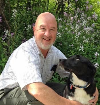 Mike Nickerson and his dog Jillaroo