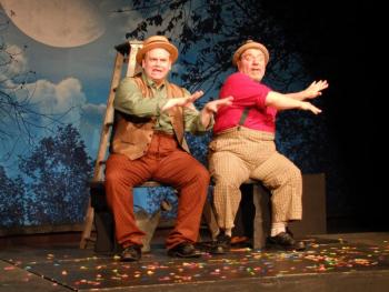 Dan True, left, and Nick Azzaretti as Bellomy and Hucklebee, “The Dads.”