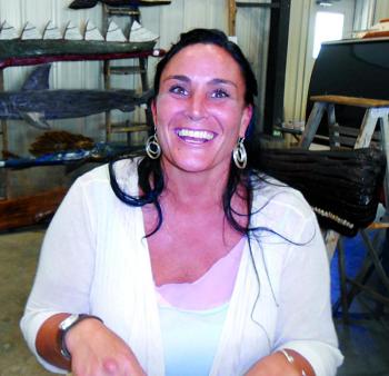 Jessica Sirois, born and raised in East Boothbay and now of Damariscotta, was showing her JLynnDesign jewelry at Lincoln Art Festival's Arts & Yachts show held at the Boothbay Region Boatyard. GARY DOW/Boothbay Register Jessica Sirois, born and raised in East Boothbay and now of Damariscotta, was showing her JLynnDesign jewelry at Lincoln Art Festival's Arts & Yachts show held at the Boothbay Region Boatyard. GARY DOW/Boothbay Register