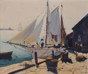 Anthony Thieme (American, 1888-1954), “Morning Sail,” oil on canvas.