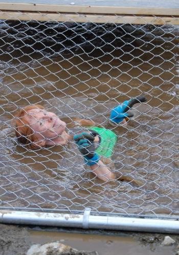 Karen Colby looks remarkably serene considering the conditions. Courtesy of John Mitkus