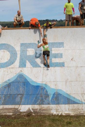 Karen Colby makes it within range of helpers at Everest. Courtesy of John Mitkus