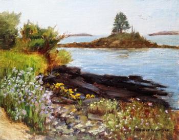 “Asters and Goldenrod Time,” 11" x 14" by Corinne McIntyre