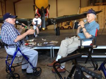 George Hanna, left, and Howard Cederlund. JOE GELARDEN/Wiscasset Newspaper