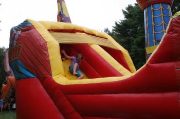 Kids will enjoy riding on the inflatables at the Camp K Carnival. KEVIN BURNHAM/Boothbay Register