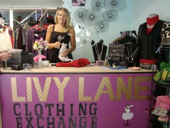 Heather Peaslee now gets to share her passion for fashion at Livy Lane Clothing Exchange on Route 1 in Wiscasset. SUSAN JOHNS/Wiscasset Newspaper