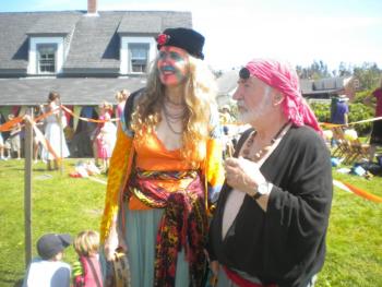 Circus participants on Monhegan August 17. Courtesy of Tara Hire