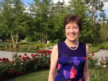 Sen. Susan Collins came to the Boothbay region for a campaign fundraiser on August 7. RYAN LEIGHTON/Boothbay Register