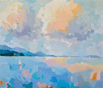 “Eastern Way,” oil, 50 by 60 inches, Henry Isaacs.