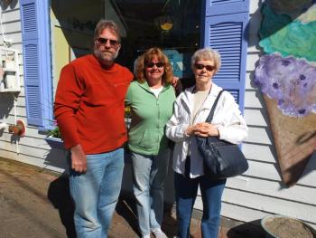 Scott and Kathy Wilson, center, are from Portland. Her sister, Barbara Nielson, right, is from Salt Lake City. SUZI THAYER/Boothbay Register