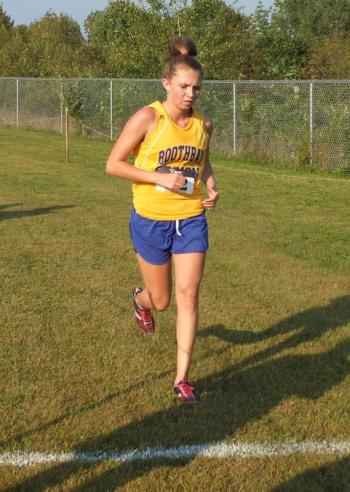 Hannah Morley at the September 11 meet at Winthrop. SARAH MORLEY/Boothbay Register