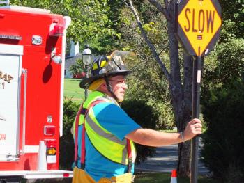 Mike Marr of the Boothbay Fire Department was the first responder on the scene. GARY DOW/Boothbay Register
