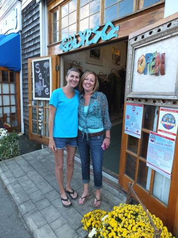Lori Mitchell and Lori Pecor, event organizers for Harbor Fest 2013. RYAN LEIGHTON/Boothbay Register