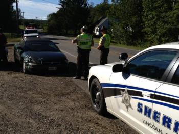 The Chrysler Sebring sustained heavy front end damage. RYAN LEIGHTON/Boothbay Register