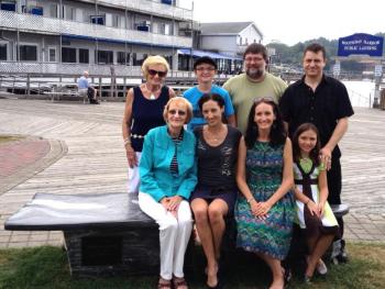 The Taliana family. Back row, from left, Margaret Duvall, Andrew Acebo, Brian Acebo, Matthew Taliana; front row, Gloria Taliana, Renee Taliana, Marie Acebo and Grace Acebo. RYAN LEIGHTON/ Boothbay Register