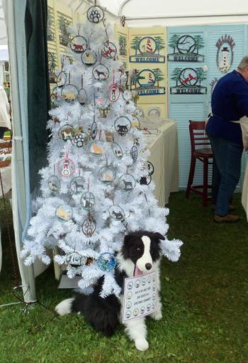 Not too early to think about Christmas when you’re shopping at the Fall Foliage Festival. LISA KRISTOFF/Boothbay Register
