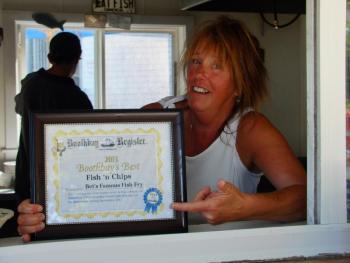 Bet Finocchiaro of Bet’s Fish Fry won best fish & chips. 