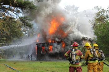 Controlled burn, Wiscasset Road, Boothbay, October 13, 2013