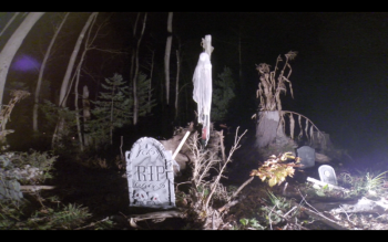 A spooky scene behind the Cook’s Landing Variety Store on Route 27. RYAN LEIGHTON/Boothbay Register A spooky scene behind the Cook’s Landing Variety Store on Route 27. RYAN LEIGHTON/Boothbay Register