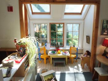 The warm sunroom at Sheepscot Valley Children's House. RYAN LEIGHTON/Boothbay Register