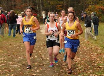 Tori Schmid, right, finished fifth for BRHS at 24:14 and Shaw Pinkham finished sixth at 24:32. SUE MELLO/Boothbay Register 