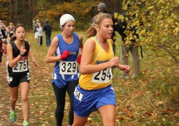 Brooke Alley was the seventh Lady Seahawk to cross the finish line at 25:53. SUE MELLO/Boothbay Register 