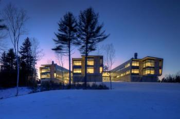The three wings of Bigelow Laboratory’s Ocean Science and Education Campus in East Boothbay. Courtesy of Christopher Barnes