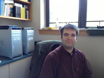 Ben Burns is the new information technologies technician at the Boothbay Region schools. RYAN LEIGHTON/ Boothbay Register