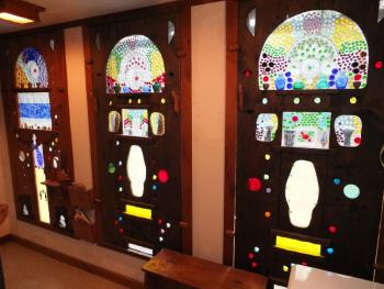 The colorful “solar collectors” that keeps the warm air flowing on winter days and cheers up the mood with full color spectrum. RYAN LEIGHTON/Boothbay Register