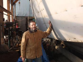 Boatbuilder David Stimson has petitioned the government to allow commercial boatbuilding in Boothbay’s residential district. RYAN LEIGHTON/Boothbay Register