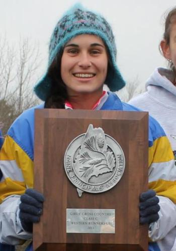 Sophia Thayer is the fastest BRHS female cross country runner in history and has set the bar for future Seahawk runners to beat and match, according to Coach Nick Scott. SUE MELLO/Boothbay Register