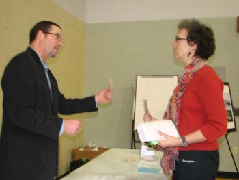 Molnlycke town meeting Fred Libby Joan Barnes