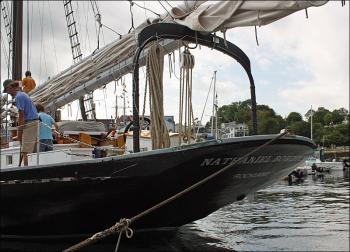 The schooner “Nathaniel Bowditch” in Camden in the fall of 2013. (Photo by Holly S. Edwards)
