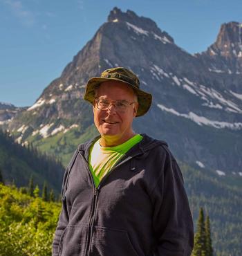 Bruce Barlow in Glacier National Park. Courtesy of Bruce Barlow