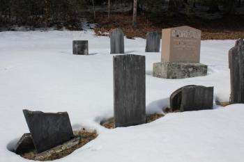 Photo of broken gravestone