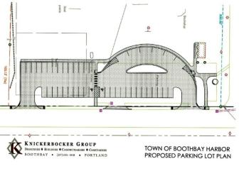 A closer view of the new parking area to replace the tennis courts. Courtesy of Danielle Betts of the Knickerbocker Group