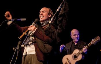 Galician master piper Carlos Núñez and guitarist Pancho Alvarez. Courtesy of the Opera House at Boothbay Harbor